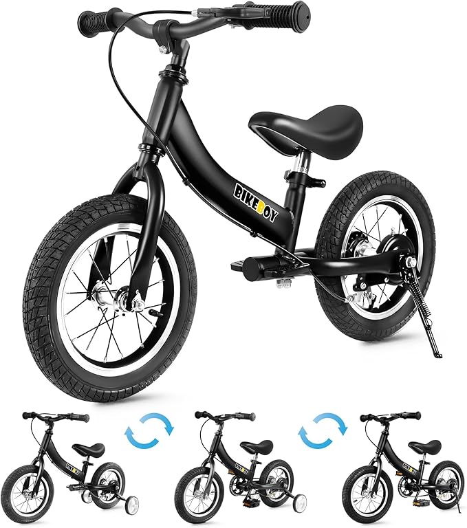 Balance Bike 2 in 1,The Dual Use of a Kids Balance Bike and Toddler Bike, for 2 3 4 5 6 7 Years Old -12 14 16 Inches with Training Theory, Brake, Pedal-CubbioJoy