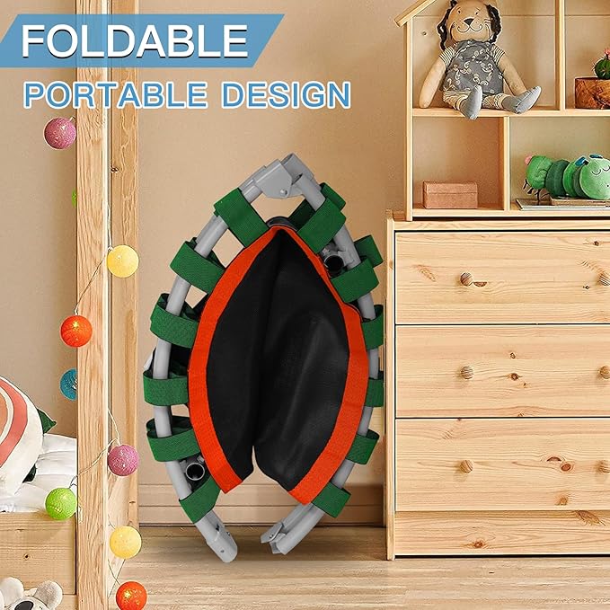 CLORIS 38in/48in Folding Trampoline - Max Load 220lbs / 450lbs Mini Trampoline Rebounder Trampoline for Adults with Adjustable Foam Handle, with safty Padded Cover Best Gift for Kids/Adult-CubbioJoy