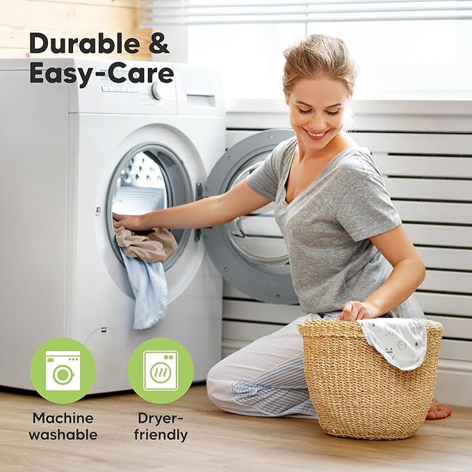 KeaBabies 2-Pack Organic Crib Sheets for Boys, Girls - 52x28 Fitted Crib Mattress Sheet Neutral, Breathable Jersey Cotton Cover for Baby Bed, Toddler Mattress, Soft & Cute Prints (DinoDood)-CubbioJoy