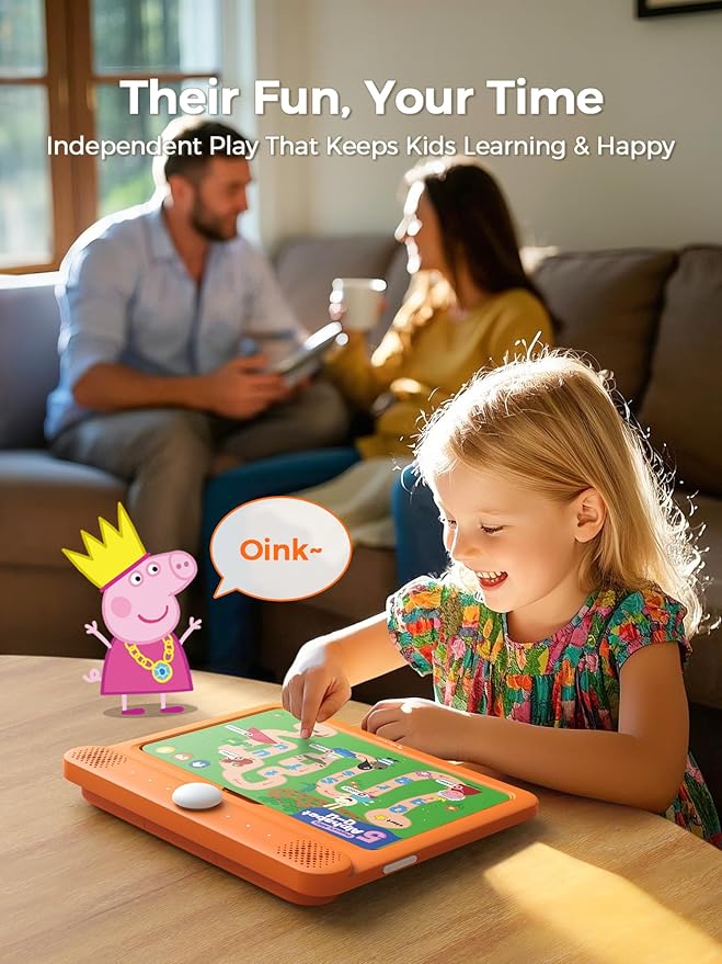 Interactive Electronic Learning Pad - Learn-to-Read System with 70 Sound Pages, Card-Insert for Alphabet, Words, Numbers, Music, Learning Activities for Kids 3-5 Years Old-CubbioJoy