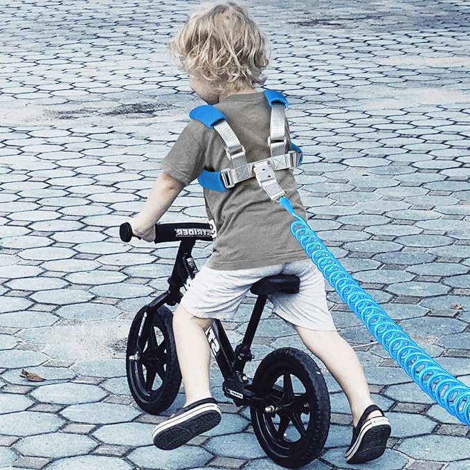 Accmor 3 in1 Toddler Harness Leash, Soft Kid Harness with Anti Lost Wrist Link, Baby Leash, Leash for Toddlers, Child Walking Harness Kids Leash Wristband Rope Belt with Lock for Baby Boys-CubbioJoy