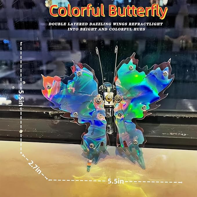 Adult 3D Metal Puzzle, Punk Butterfly Metal Model Set, 3D Puzzle Mechanical Insect Building Blocks, Fun DIY Assembly, high-end Men's Gifts-CubbioJoy