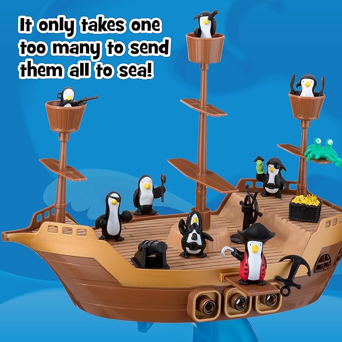 Don’t Rock the Boat Board Game - Kids Games, Family Games for Kids and Adults, Board Games for Family Night, Multi-Player Board Games, Builds Hand & Eye Coordination, Balancing Toy, Ages 5+-CubbioJoy