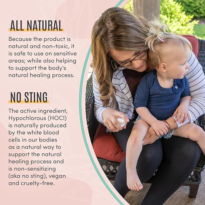 Active Skin Repair Natural, Non-Toxic, No Sting Baby Spray First Aid Safe For Use on Diaper Rash, Baby Acne, Eczema, Cuts, Wounds, Scrapes, and Other Skin Irritations (3 oz. Spray)-CubbioJoy