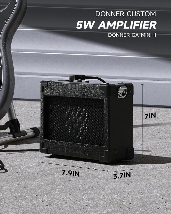 DONNER DST-80 Electric Guitar 39” Beginner Electric Guitar Kit with Amp, Classic SSS Pickup Complete with Gig Bag, Tuner, Capo, Strap, Picks, and Free Online Lessons-CubbioJoy