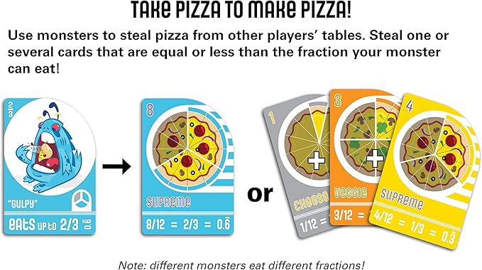 Blobby's Pizza Math Card Game: Crazy Fun Strategic Pizza Eating Contest Between Cute Monsters!-CubbioJoy