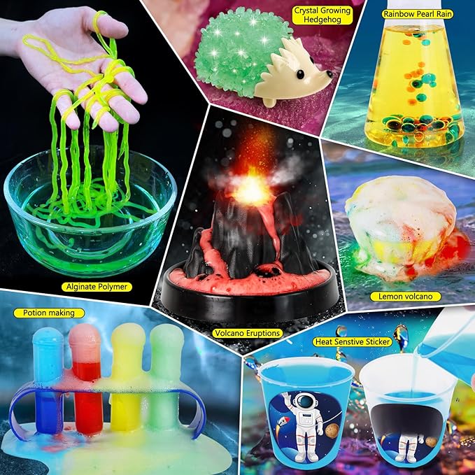 310 Experiments Science Kits for Kids, S.T.E.M Scientific Projects Toys for Boys Girls Gifts Ideas Birthday Christmas, Erupting Volcano, Chemistry Set, Space Project-CubbioJoy