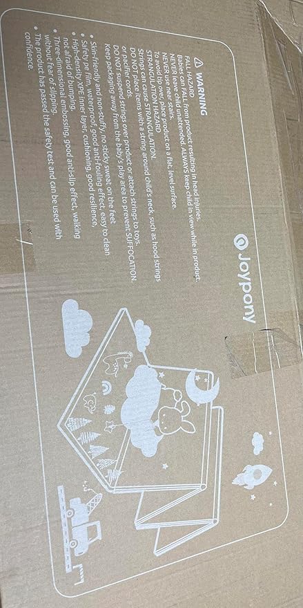 Baby Play Mat, 47 x 47 Inch Foldable Play Mats for Babies and Toddlers, Waterproof & Anti-Slip Portable Baby Floor Mat for Baby Playpen, Baby Mat for Floor with Travel Bag-CubbioJoy