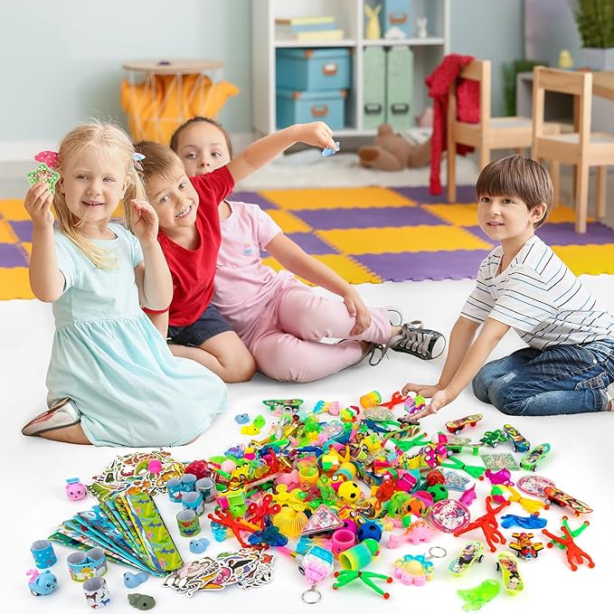 300-Piece Kids Party Favors Toys Kit for Birthdays, Classroom Prizes, Easter Egg Hunts, Carnivals & More-CubbioJoy