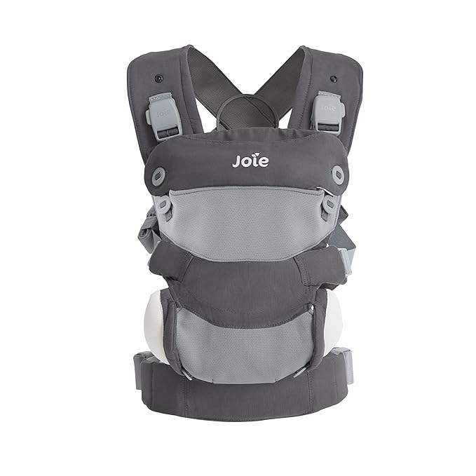 Joie Savvy lite 3-in-1 Baby Carrier – Lightweight, Ergonomic Baby Carrier with 3 Carry Positions, Padded Straps, and Lumbar Support (Cobblestone)-CubbioJoy