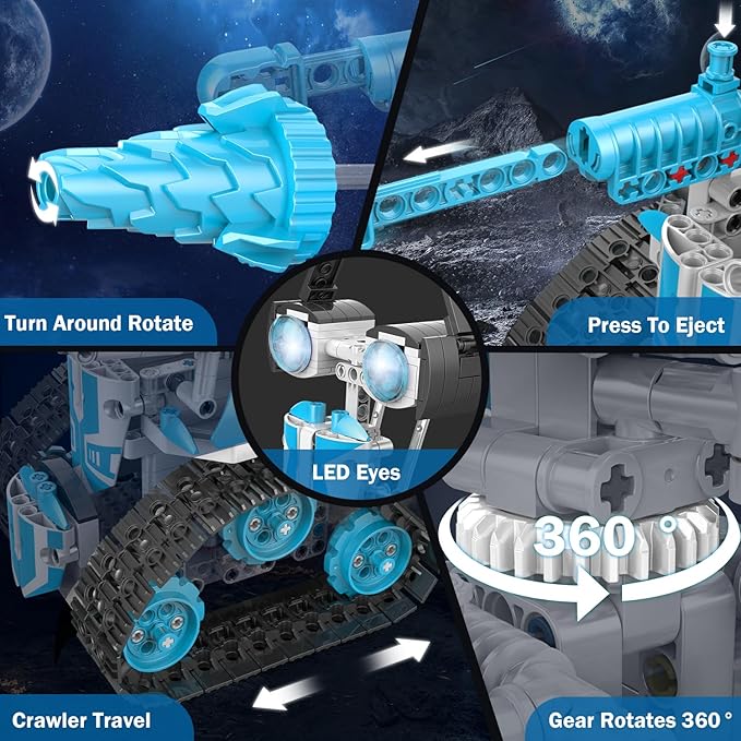 5 in 1 Robot Building Kit, Remote & App Control Educational Projects, 706Pcs DIY Tank & Garden Cars STEM Build Toys Sets for 8+ Years Old Boys and Girls-CubbioJoy