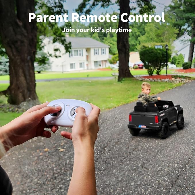 24V 10Ah Ride on Toy for Big Kids, 4WD 2 Seater Electric SUV Kids Car to Drive w/Remote Control, 4x200W Motors - Black-CubbioJoy