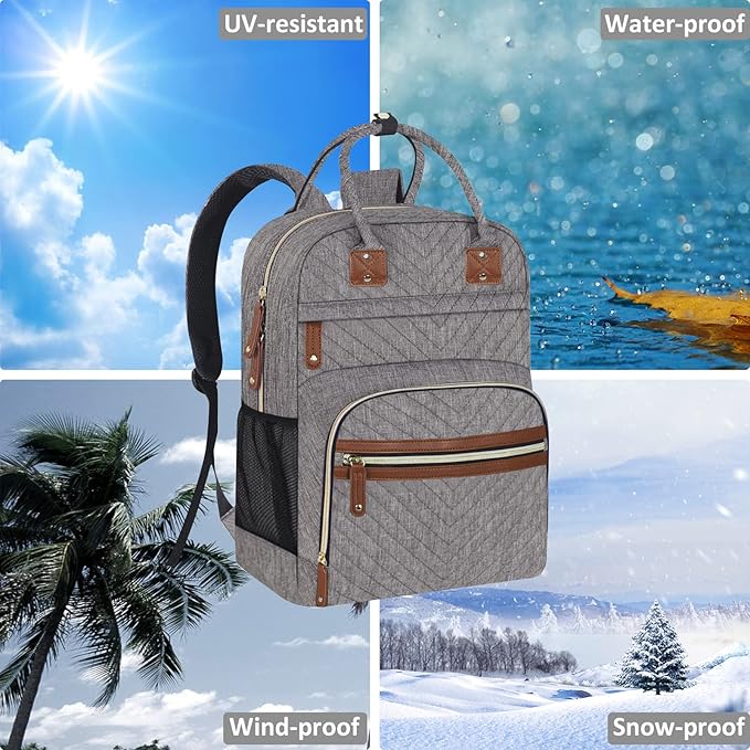 Diaper Bag Backpack Tote with Insulated Pockets for Men Baby Boys Girls Newborn Unisex Tactical Large Capacity, Multifunctional Waterproof Grey-CubbioJoy