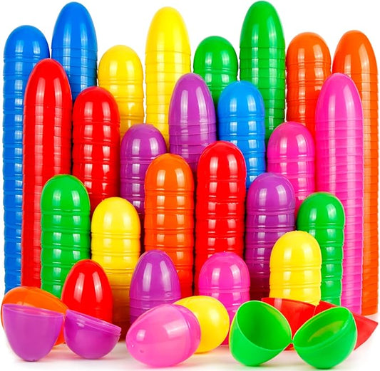 180Pcs Easter Eggs, 2.3" Fillable Bright Colors Plastic Easter Eggs Empty for Easter Hunt, Easter Basket Stuffers, Party Favor, Classroom Prize Supplies ﻿-CubbioJoy