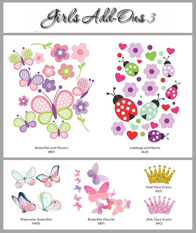 Decor Designs Decals Girls Nursery Baby Grey and Pink Elephant Custom Name Personalized Wall Decal Sticker for Playroom Decor or Baby's Room (Multi-Sizes) (Name with Initial)-CubbioJoy