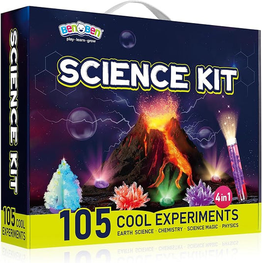 BenBen Science Kits for Kids Age 8-12, 105 Experiments Educational Toy, STEM Toys for 6 7 8 Year Old Boys Girls Birthday Gift, Science Kits for Kids Age 5-7, Chemistry Set for Homeschooling-CubbioJoy