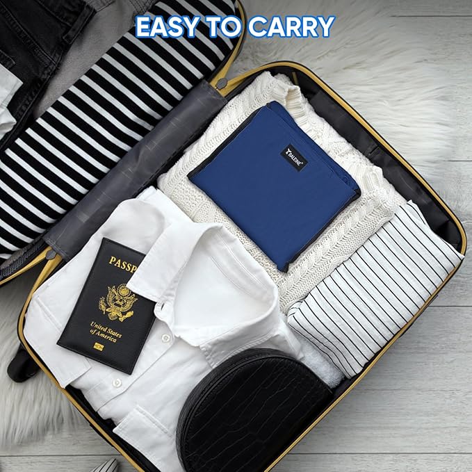 BALEINE 120L Laundry Bag Backpack, 900D Oxford Fabric Large Travel Laundry Bags with Shoulder Straps and 2 Mesh Pockets for College Dorm, Apartment, Laundromat (Navy, 120L)-CubbioJoy