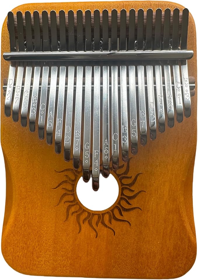Kalimba Thumb Piano, 21 Keys, Musical Instruments Gift Set with Tune Hammer, Music Book, Carrying Bag-CubbioJoy