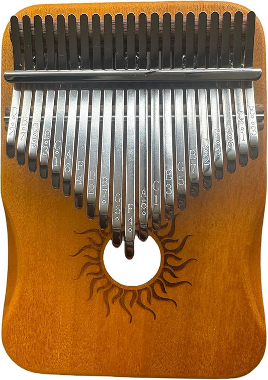 Kalimba Thumb Piano, 21 Keys, Musical Instruments Gift Set with Tune Hammer, Music Book, Carrying Bag-CubbioJoy