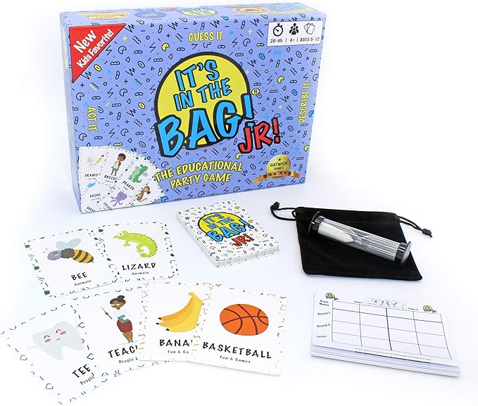 It's in The Bag! Jr. - A Charades Game for Kids and Family! - Interactive Picture Charades Board Games for Family Night, Board Games for Kids 4-6/6-8/8-12 - Games for Family Game Night with Kids-CubbioJoy