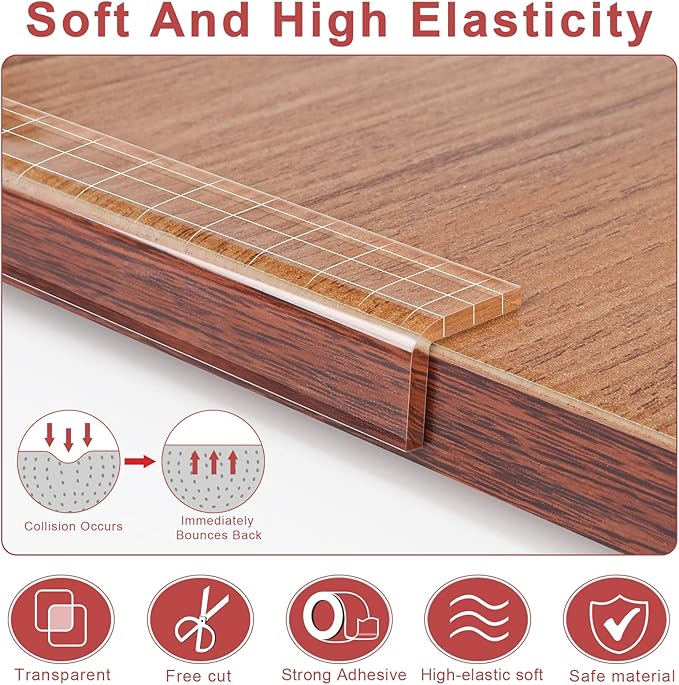 Corner Protectors Baby Proofing,Clear Corner Protector,Soft Edge Protector 32.8ft(10M) Corner Guards Furniture Corner&Edge Safety Bumpers with Upgraded Strong Adhesive for Furniture&Sharp Corners-CubbioJoy