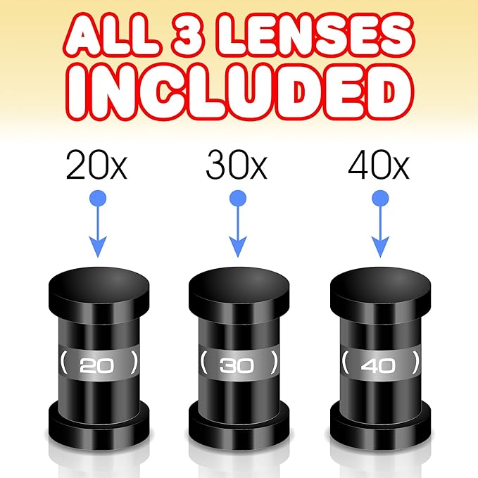 ArtCreativity Telescope for Starters - Includes Tripod Stand and 20x, 30x, 40x Eyepieces - Expensive Birthday Gifts for Kids Ages 3+-CubbioJoy