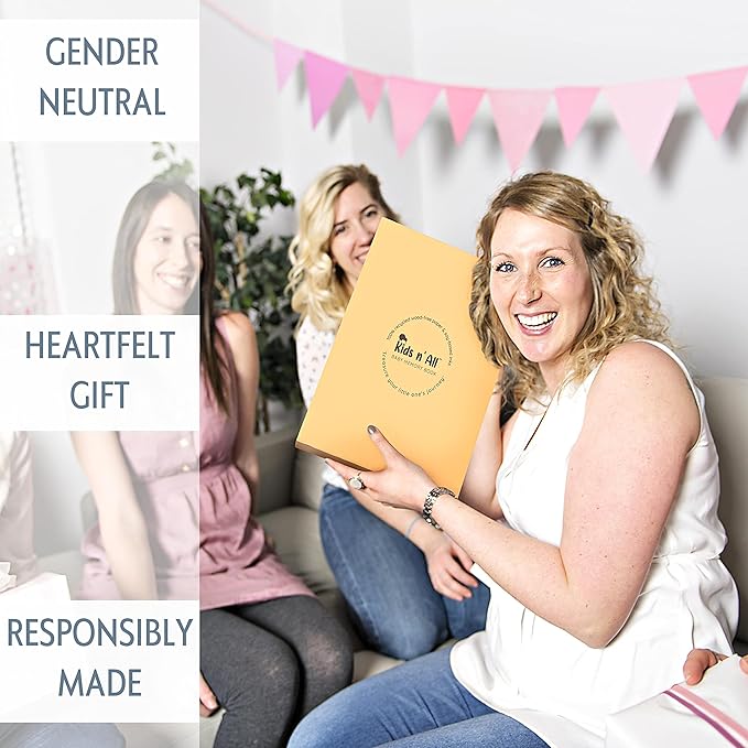 Baby Memory Book for Girl or Boy - First Year Unisex Ocean Keepsake to Log Newborn 1st Milestone - Gender Neutral Sea Photo Album Dairy - Nautical Themed Stuff Journal - Elegant New Parents Baby Gifts-CubbioJoy