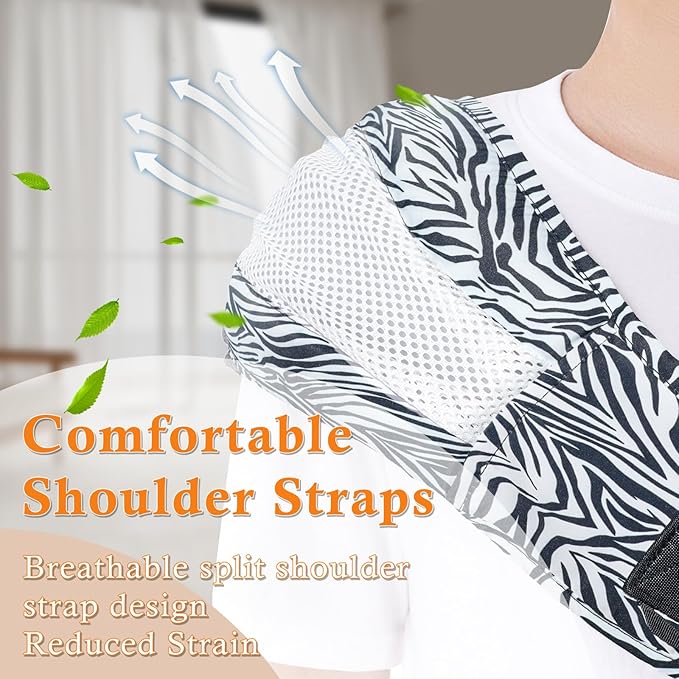 Baby Carrier Newborn to Toddler-Adjustable Baby Sling Carrier,Toddler Carrier for 25-60lbs,Comfortable Baby Sling for Hands-Free Carrying (Black & White Zebra Print)-CubbioJoy
