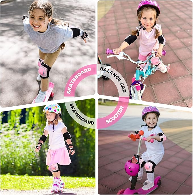 BOSONER Kids/Youth Knee Pad Elbow Pads for Roller Skates Cycling BMX Bike Skateboard Inline Rollerblading, Skating Skatings Scooter Riding Sports-CubbioJoy