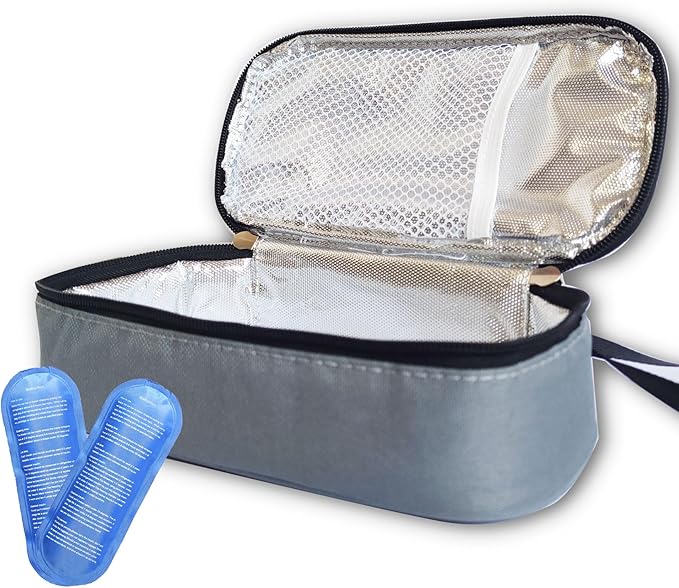 Insulated Breastmilk Cooler Bag with 2 Ice Packs - Breastmilk Cooler Organizer Bag for Daycare, Breastfeeding Mom Travel Outdoor-CubbioJoy