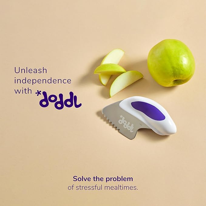 doddl Toddler Utensils, Ergonomic Fork Spoon and Knife Set for Self Feeding, Stainless Steel Silverware for 1-3 Year Olds, BPA Free, Dishwasher Safe (Magenta)-CubbioJoy