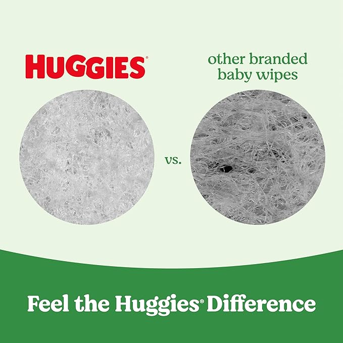 Huggies Natural Care Sensitive Baby Wipes, Unscented, Hypoallergenic, 99% Purified Water, 1 Flip-Top Pack (56 Wipes Total)-CubbioJoy