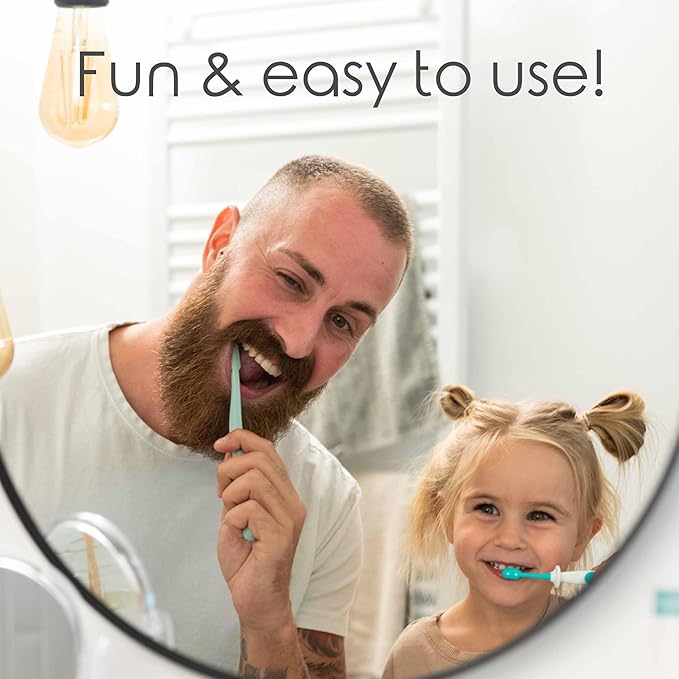Cherish Baby Care Toddler Toothbrushes 1-2 Years (4-Pack) - BPA-Free & Safety-Tested Kids Toothbrush Kit, Designed by a Pediatric Dentist, Soft-Grip Toothbrush for Kids, My First Toothbrush Set-CubbioJoy
