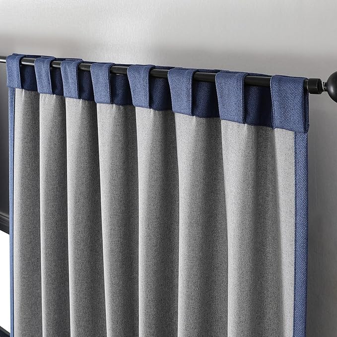Joydeco Custom Blackout Curtains for Bedroom, Total Blackout Curtains Back Tab & Rod Pocket, Solid Thermal Insulated Window Drapes Luxury Decor for Living Room 1 Panel (Custom Size, Twilight Blue)-CubbioJoy