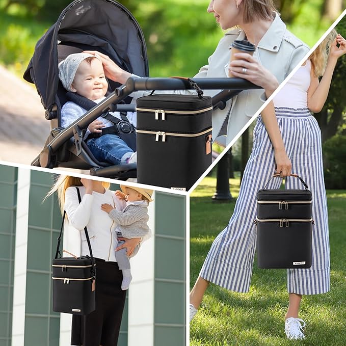 Breastmilk Cooler Bag with Ice Pack Fits 6 Baby Bottles Up to 9 Ounce-CubbioJoy