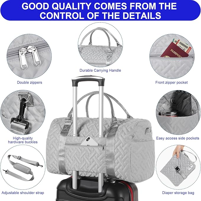 Diaper Bag Tote: Mommy Bag, Baby Bag for Boy and Girl, Mom Hospital Bag, Twins or 2 Kids Diapers Bag-CubbioJoy