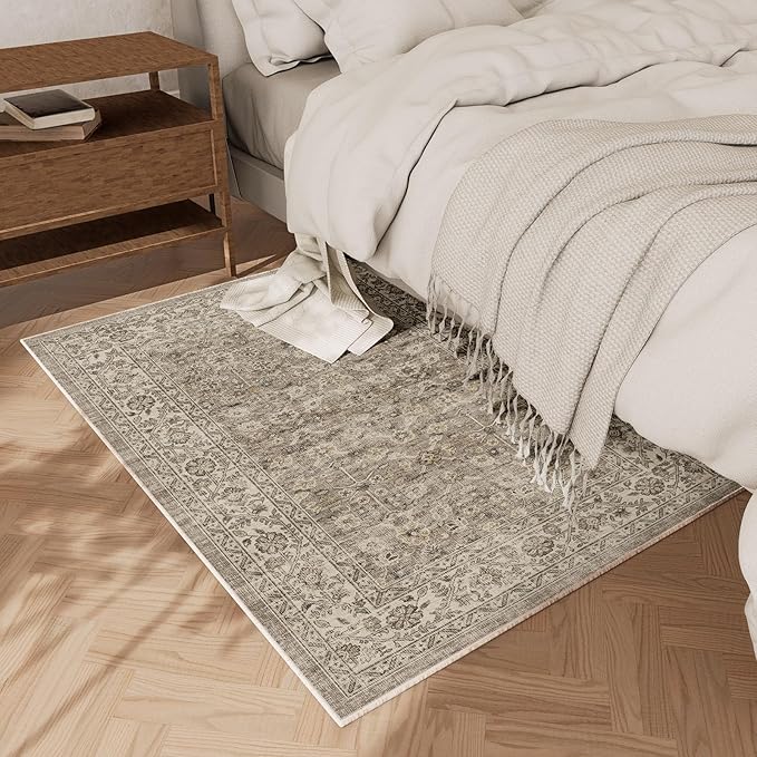 Boho Washable Throw Rugs for Entryway: Door Mat Indoor Entrance 2x3 Small Rug Stain Resistant Non-Slip Low Pile Soft Carpet for Kitchen Front Door Indoor Entrance Entry Bedroom-CubbioJoy