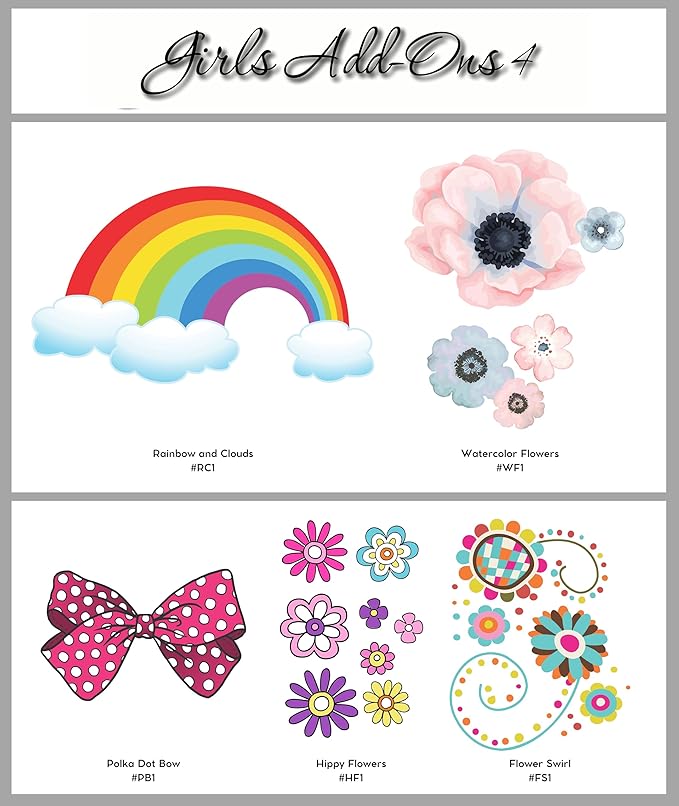 Decor Designs Decals Girls Nursery Baby Grey and Pink Elephant Custom Name Personalized Wall Decal Sticker for Playroom Decor or Baby's Room (Multi-Sizes) (Name, Without Initial)-CubbioJoy