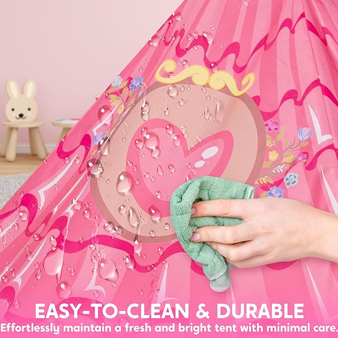 JOYIN Princess Tent Girls Large Playhouse Kids Castle Play Tent for Children, Pop Up Play House for Toddlers Indoor and Outdoor Games-CubbioJoy