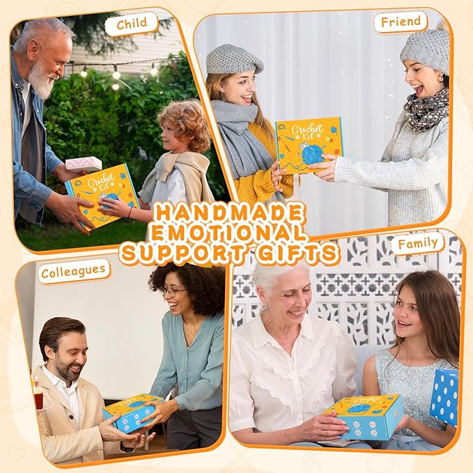 Crochet Kit for Beginners - 4PCS Dumpster Fire Complete Crochet Starter Kit with Step-by-Step Video Tutorials, Beginner Crochet Kits for Adults Kids Women, Funny Crochet Gifts-CubbioJoy