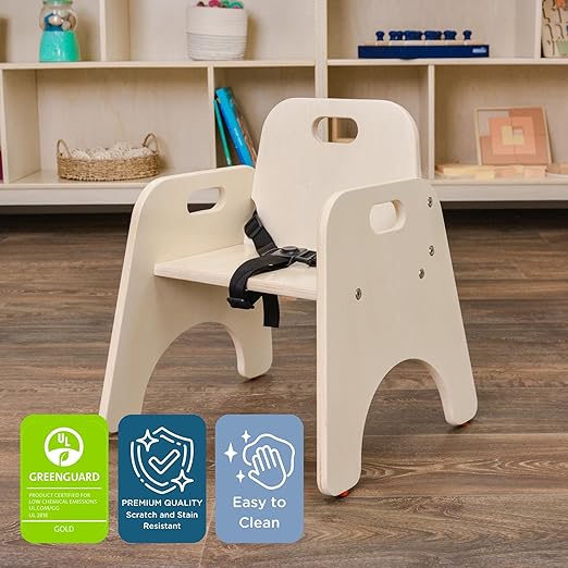 Children’s Factory Toddler Chair with Strap, Baby Activity Seat, Toddler Feeding Chair, 9" H Seat-CubbioJoy