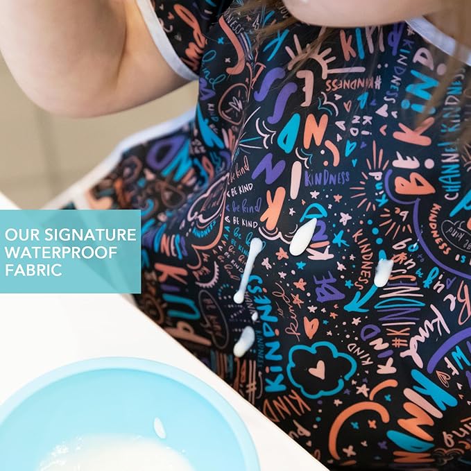 Bumkins Bibs - Toddler Bibs, Waterproof, Large for 1-3 Years, Short Sleeve-CubbioJoy