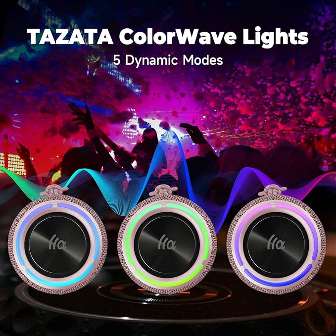 Bluetooth Speaker,30W Portable Wireless Speaker with TWS,IPX7 Waterproof, 8H Playtime, LED Lights,for Pool/Beach/Shower, Blue Gifts, Electronic Gifts-CubbioJoy