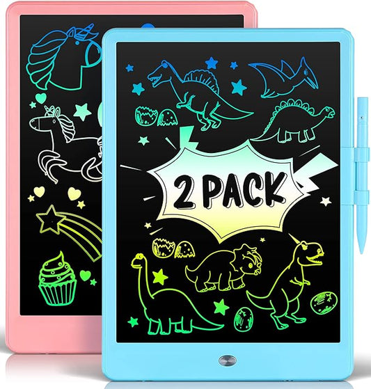 2 Pack LCD Writing Tablet for Kids Doodle Board 10 Inch, Electronic Drawing Tablet Drawing Pads, LEYAOYAO Drawing Board Learning Educational Toddler Toy - Gift for 3-6 Years Old Boys Girls-CubbioJoy