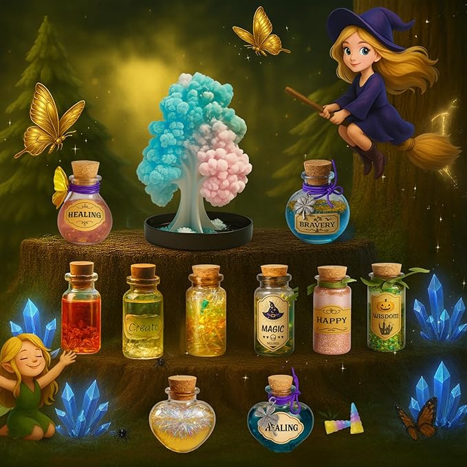 AMIZEY Fairy Potion Kit for Kids with Magic Growing Tree-20 Bottles- Gifts for Girls - 6 7 8 9 10 11 12 Year Old Girl Gifts-CubbioJoy