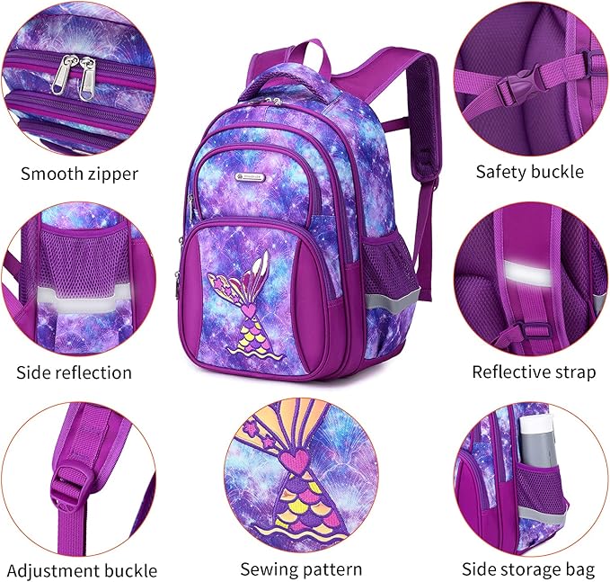 Cusangel Backpack for Girls Boys School Bookbags Kindergarten Elementary Lightweight Waterproof Multifunctional Large Capacity for Backpack (16 inch Fun Prints)-CubbioJoy