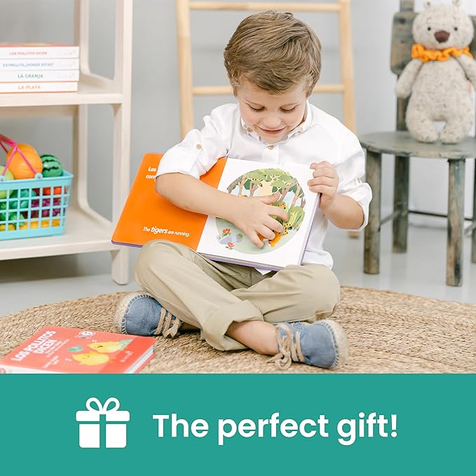 Binibi Spanish Books for Babies & Toddlers 1-3 La Selva Bilingual Sound Book with Jungle Animal Sounds | Bilingual Children's Book | Support Spanish Learning for Kids | Libro en español para bebés-CubbioJoy