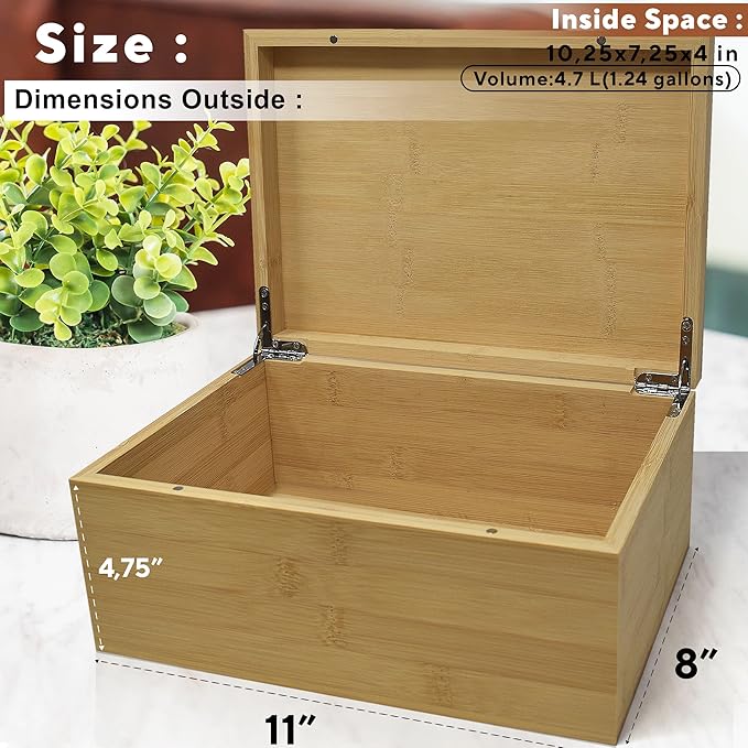 Dad Gifts from Son - Custom Engraved Wooden Box with Kids Names, Unique First Father's Day Gift Ideas, Customized Gifts for Dad for Christmas, Papa Grandpa Gift Fathers Day from Grandkids 11x8x4.75 in-CubbioJoy