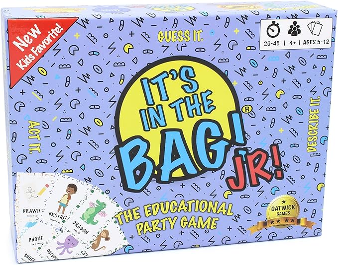 It's in The Bag! Jr. - A Charades Game for Kids and Family! - Interactive Picture Charades Board Games for Family Night, Board Games for Kids 4-6/6-8/8-12 - Games for Family Game Night with Kids-CubbioJoy