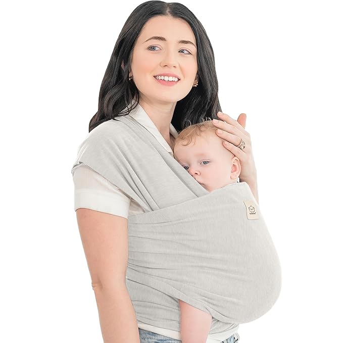 KeaBabies Baby Wrap Carrier - All in 1 Original Baby Carrier Newborn to Toddler Sling, Easy to Wear, Hands Free Bonding, Lightweight, Breathable Infant Wraps (Rhino Gray)-CubbioJoy